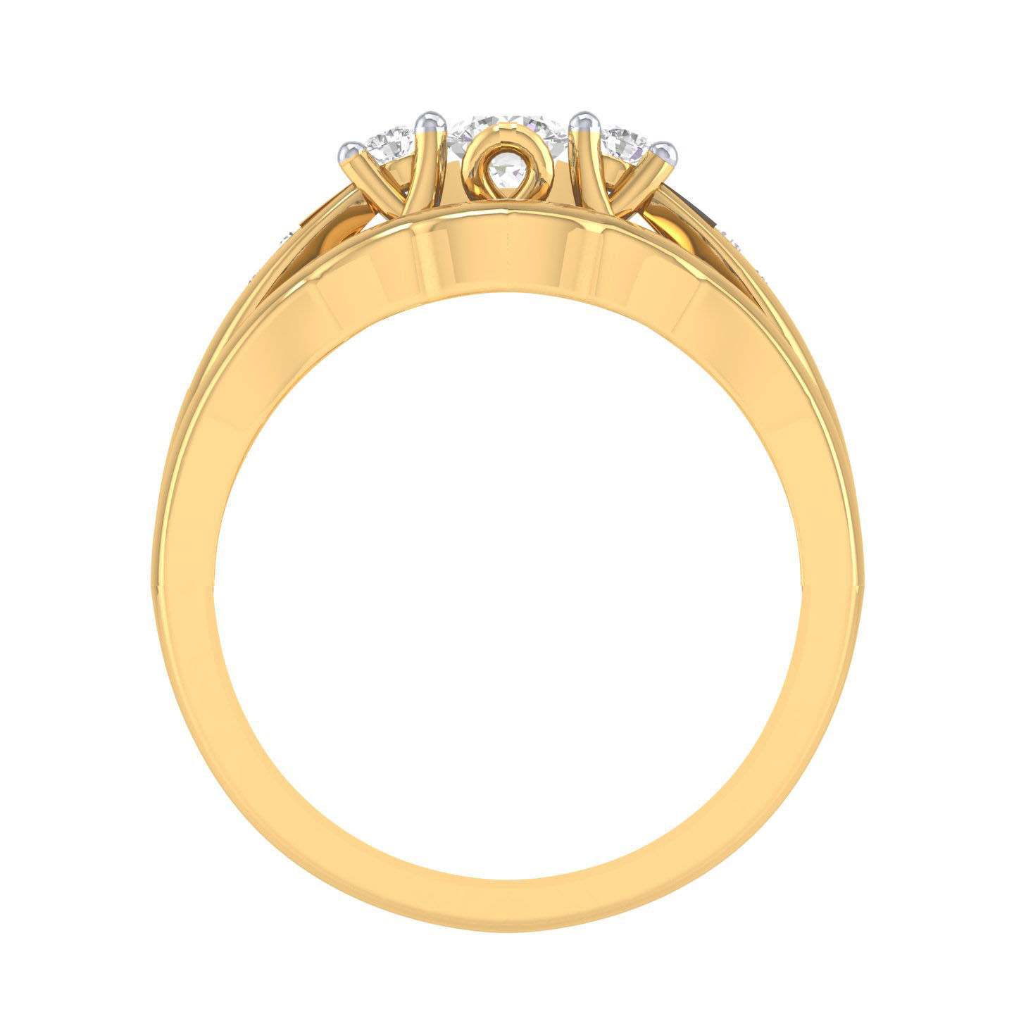 Solitaire Ring with Band - 129922 3D print model_9