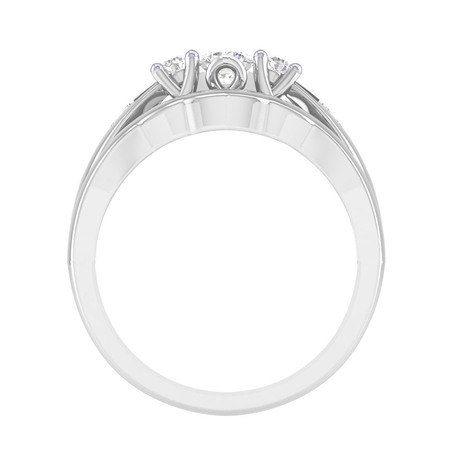 Solitaire Ring with Band - 129922 3D print model_5