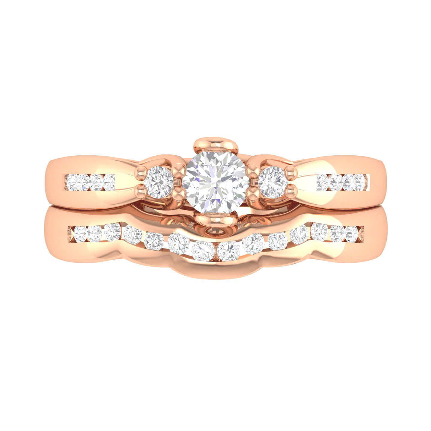Solitaire Ring with Band - 129922 3D print model_1
