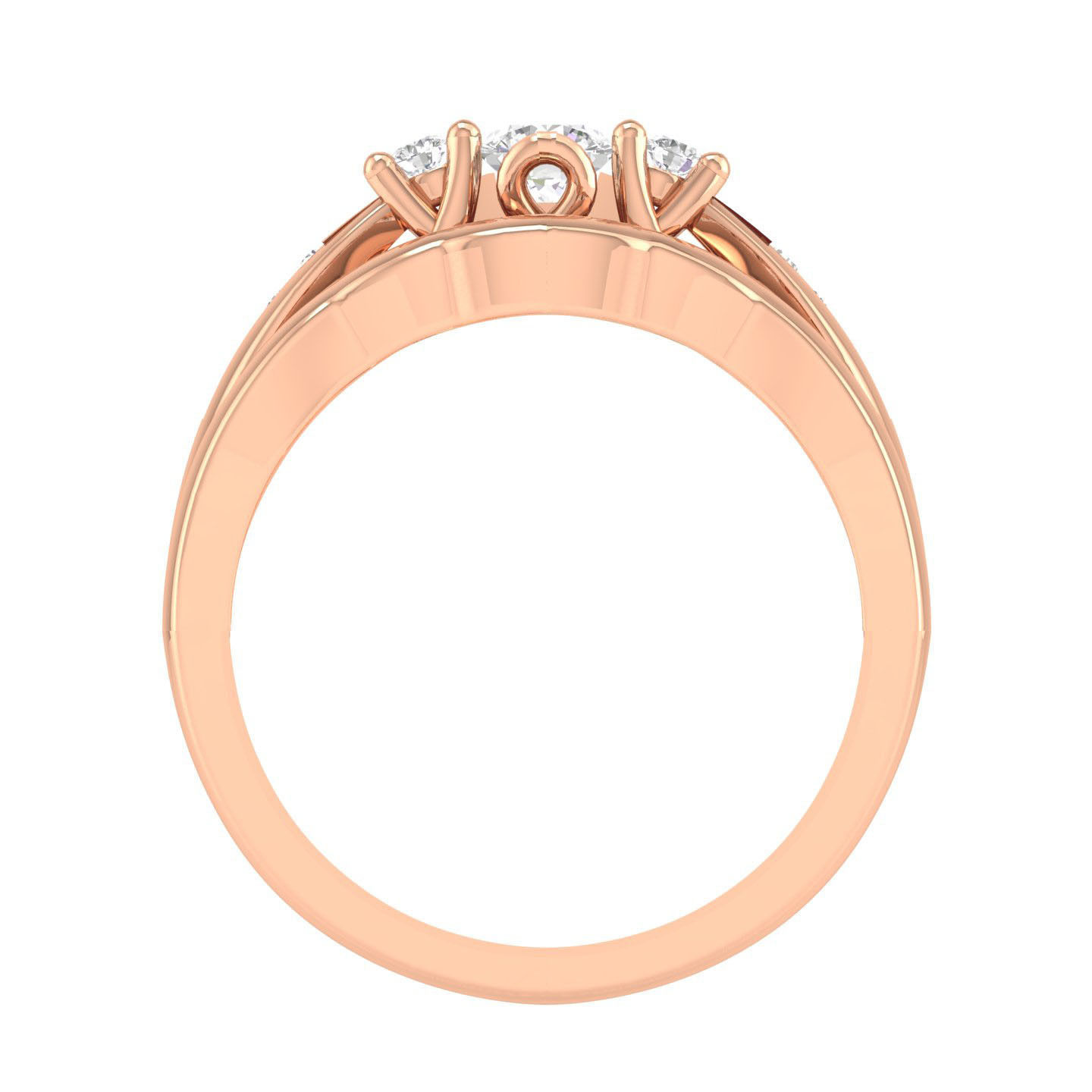 Solitaire Ring with Band - 129922 3D print model_2