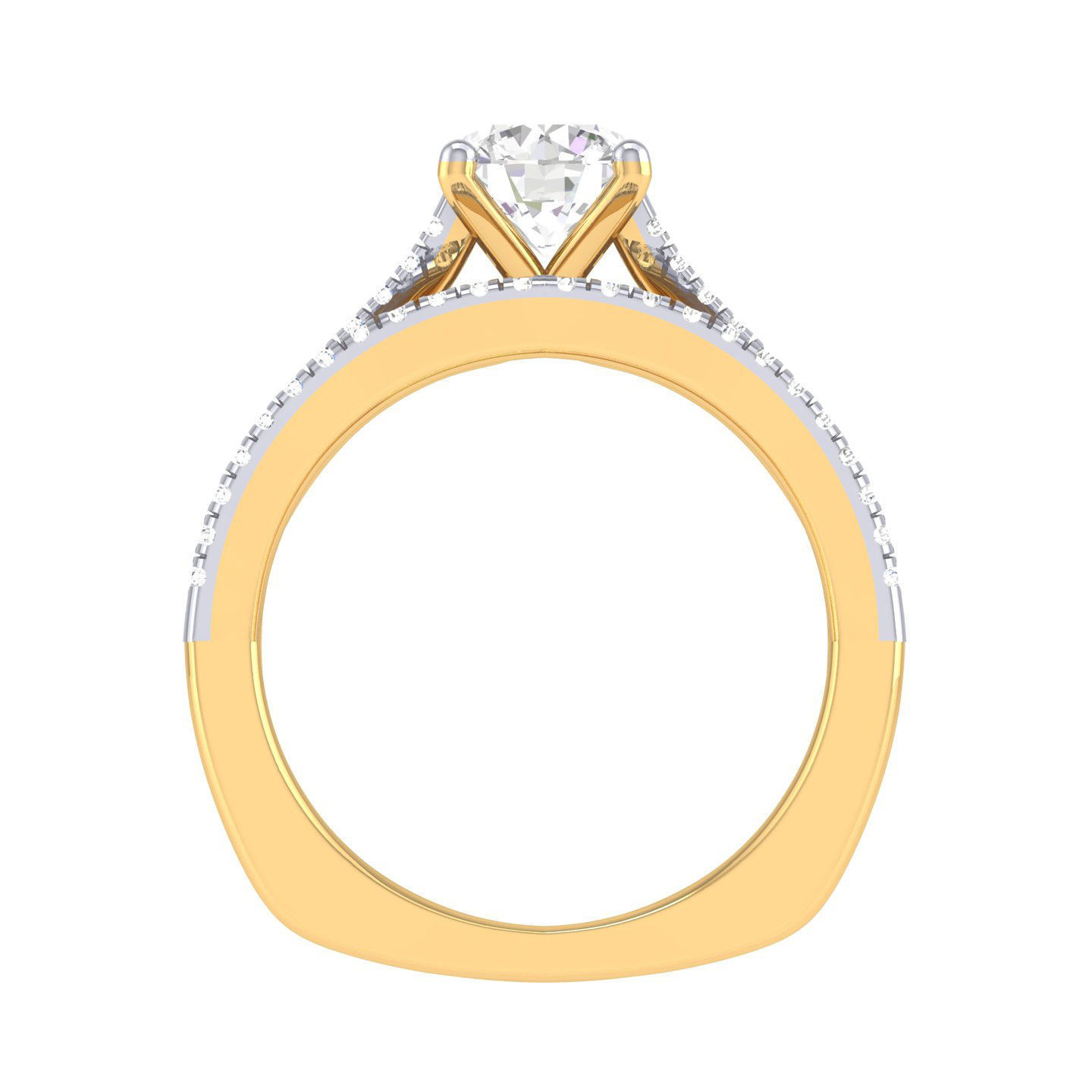 Solitaire Ring with Band - 128782 3D print model_9