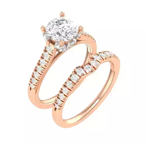 Solitaire Ring with Band - 128769 3D print model