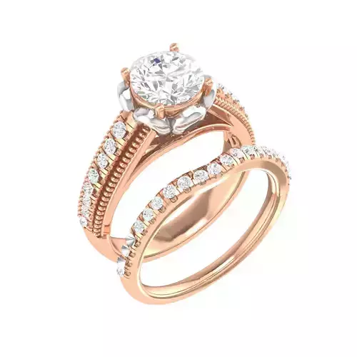 Solitaire Ring with Band - 128746