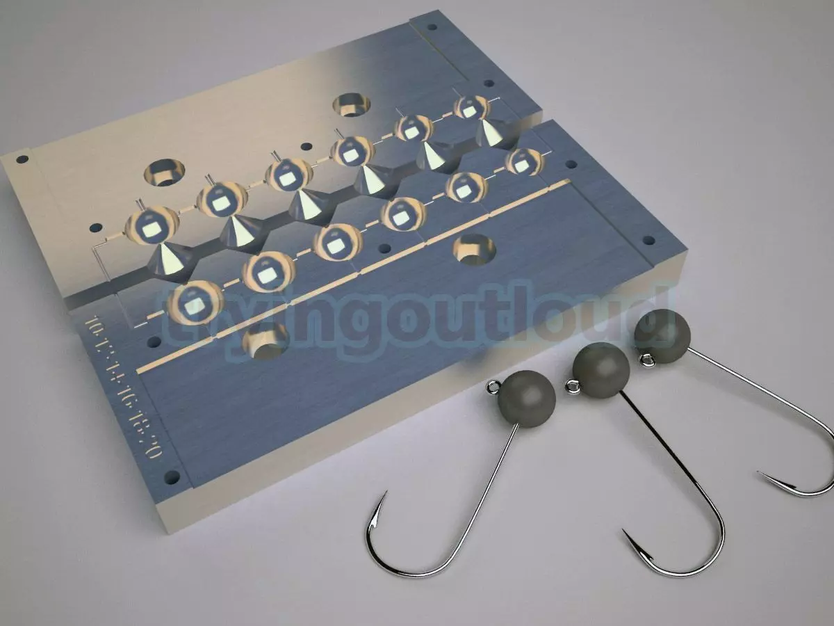 10-20GR Std Round Jighead Mold 3D print model_0