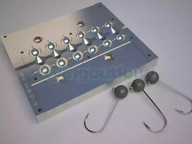 10-20GR Std Round Jighead Mold 3D print model