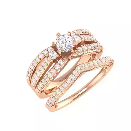 Solitaire Ring with Band - 127023