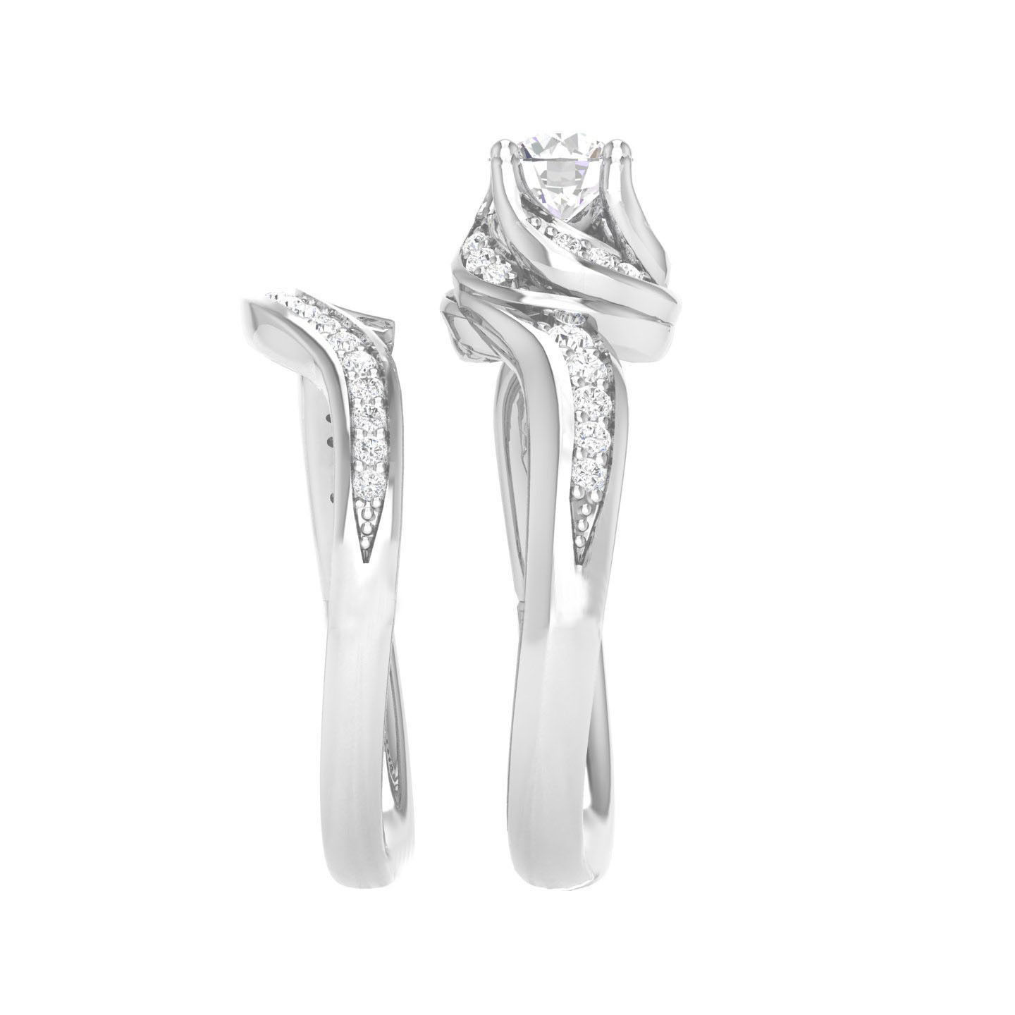 Solitaire Ring with band - 108767 3D print model_6