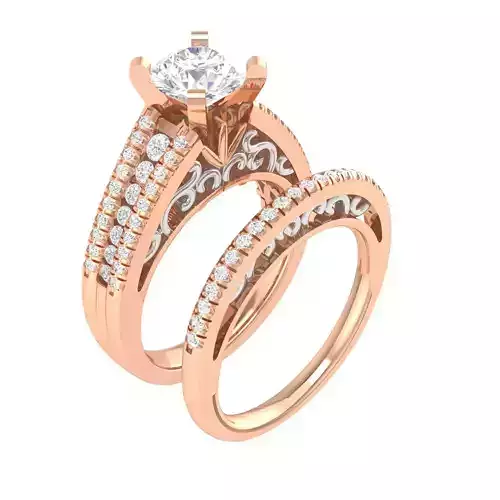 Solitaire Ring with Band - 105363