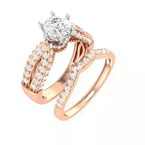 Solitaire Ring with Band - 105344