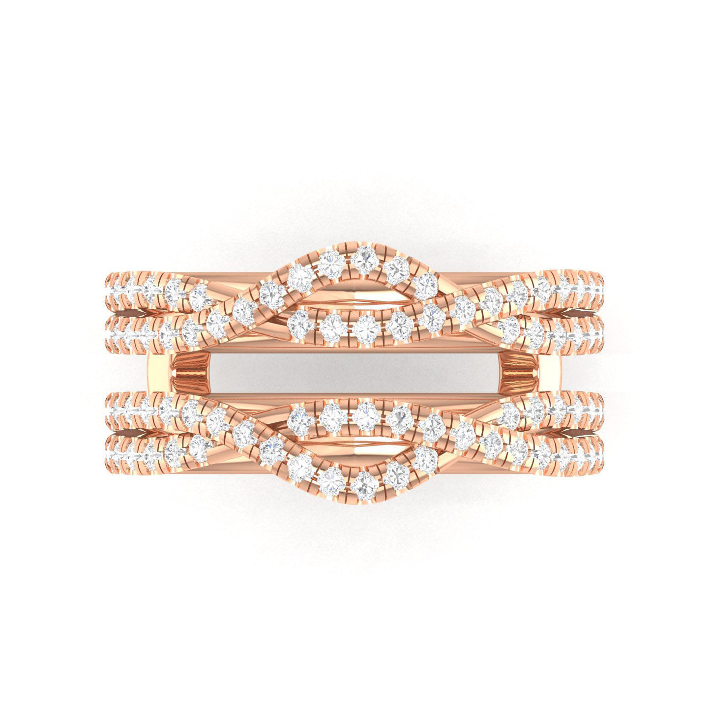 Ring with double band - 105238 3D print model_1