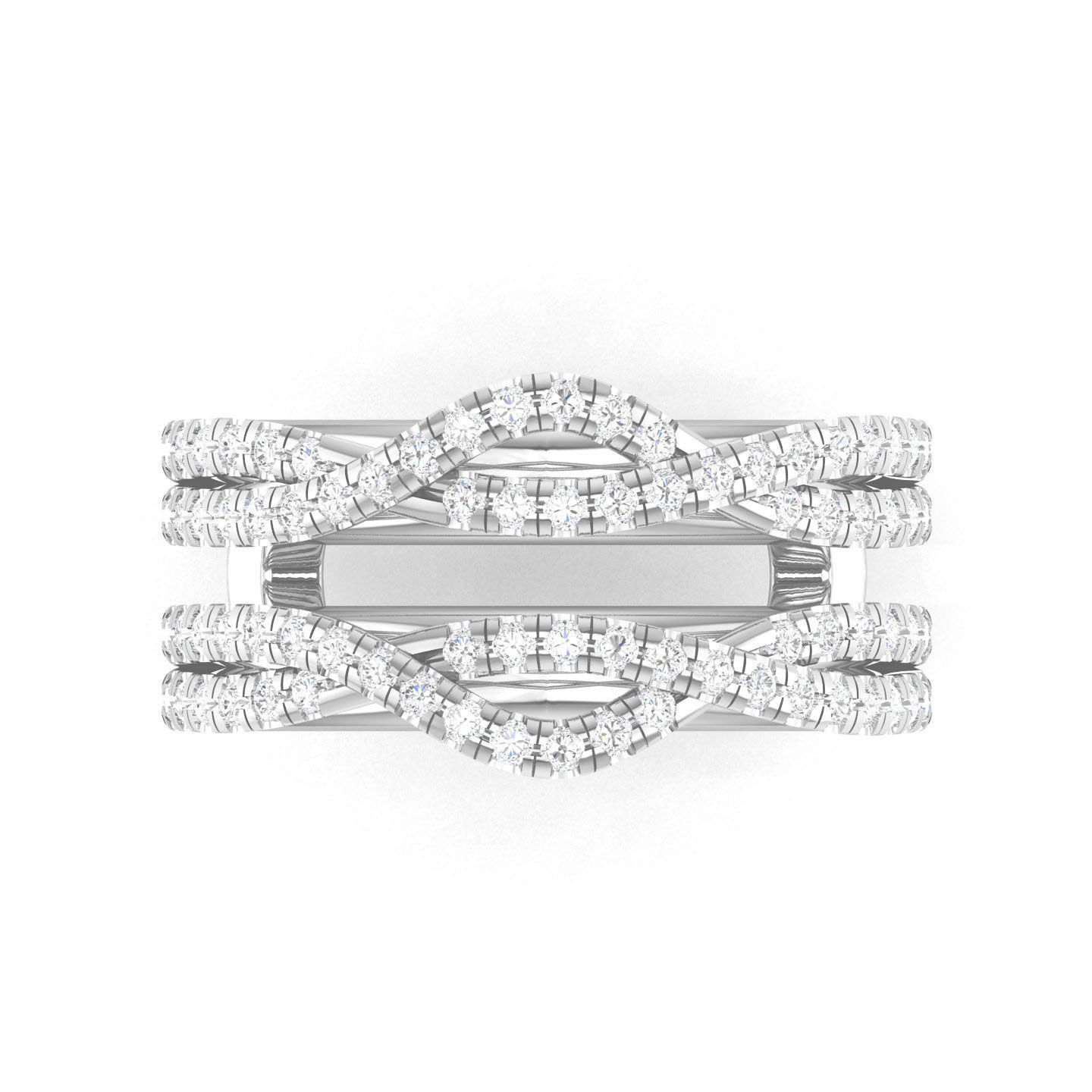 Ring with double band - 105238 3D print model_4