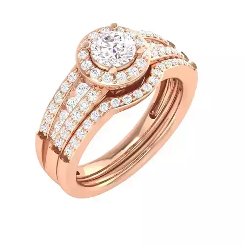 Solitaire Halo Ring - 104092