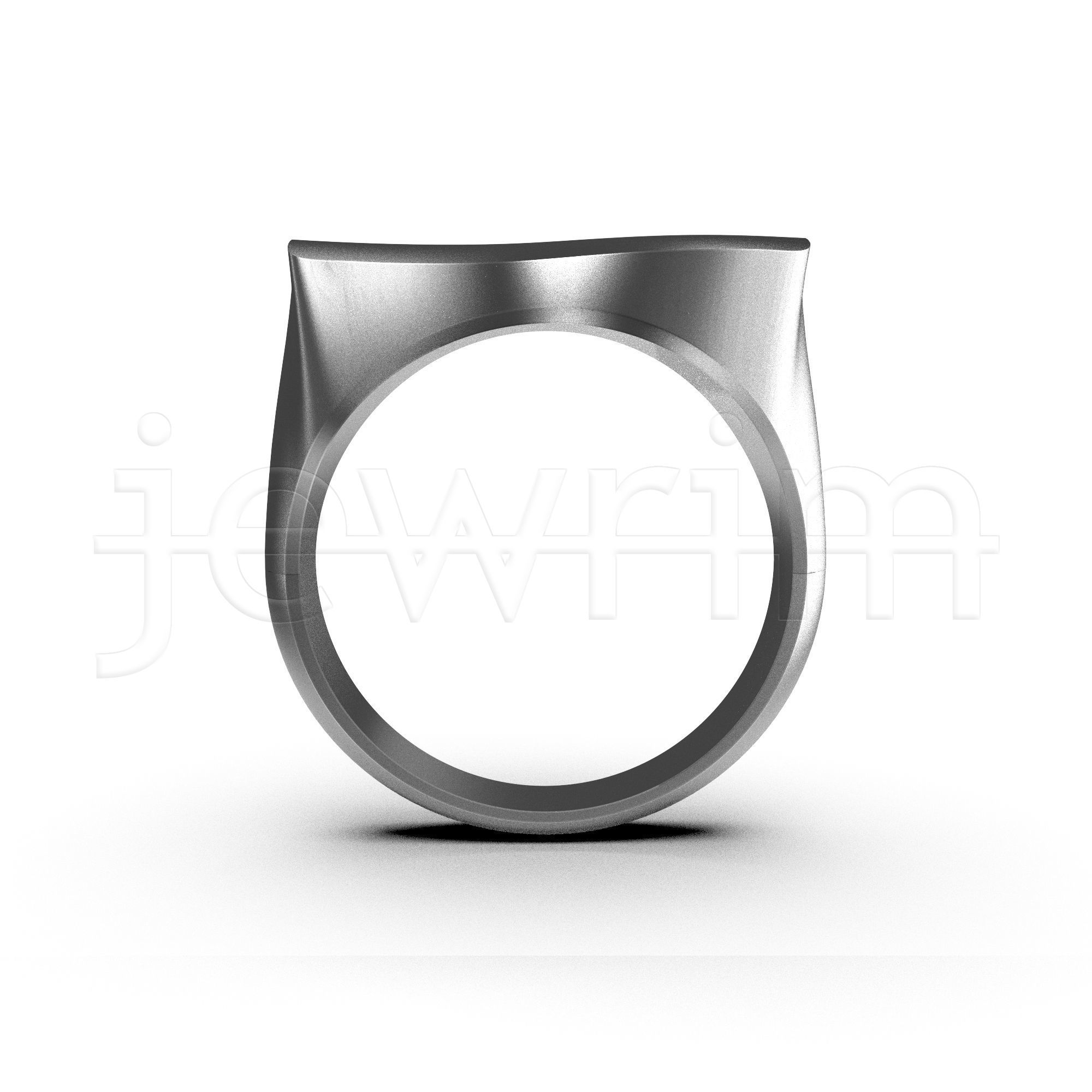 Wave Ring laser texture  3D print model_1