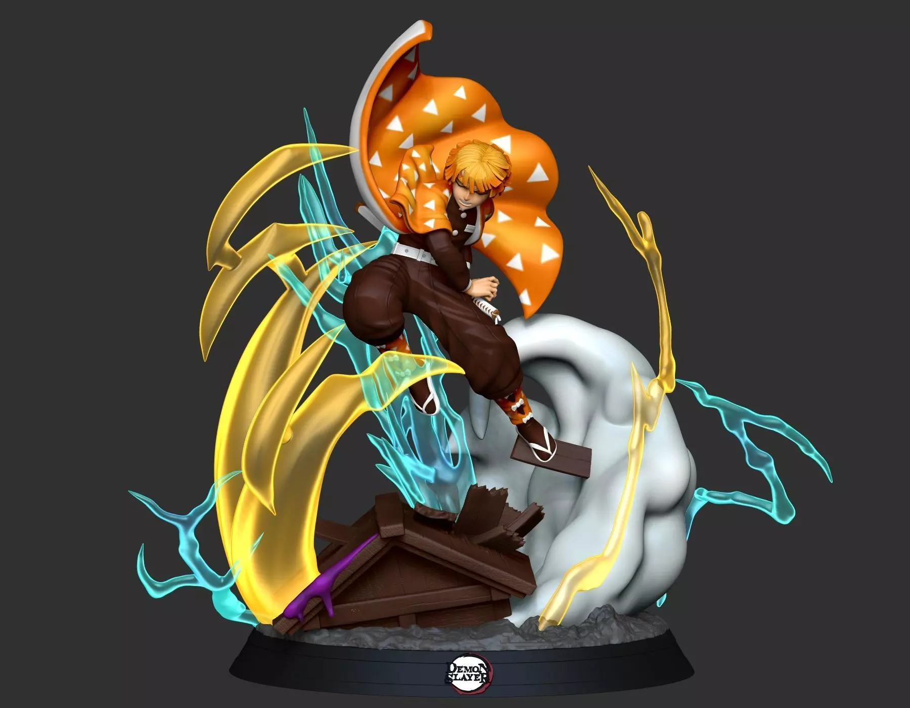 Zenitsu from Kimetsu no Yaiba 3D print model_0