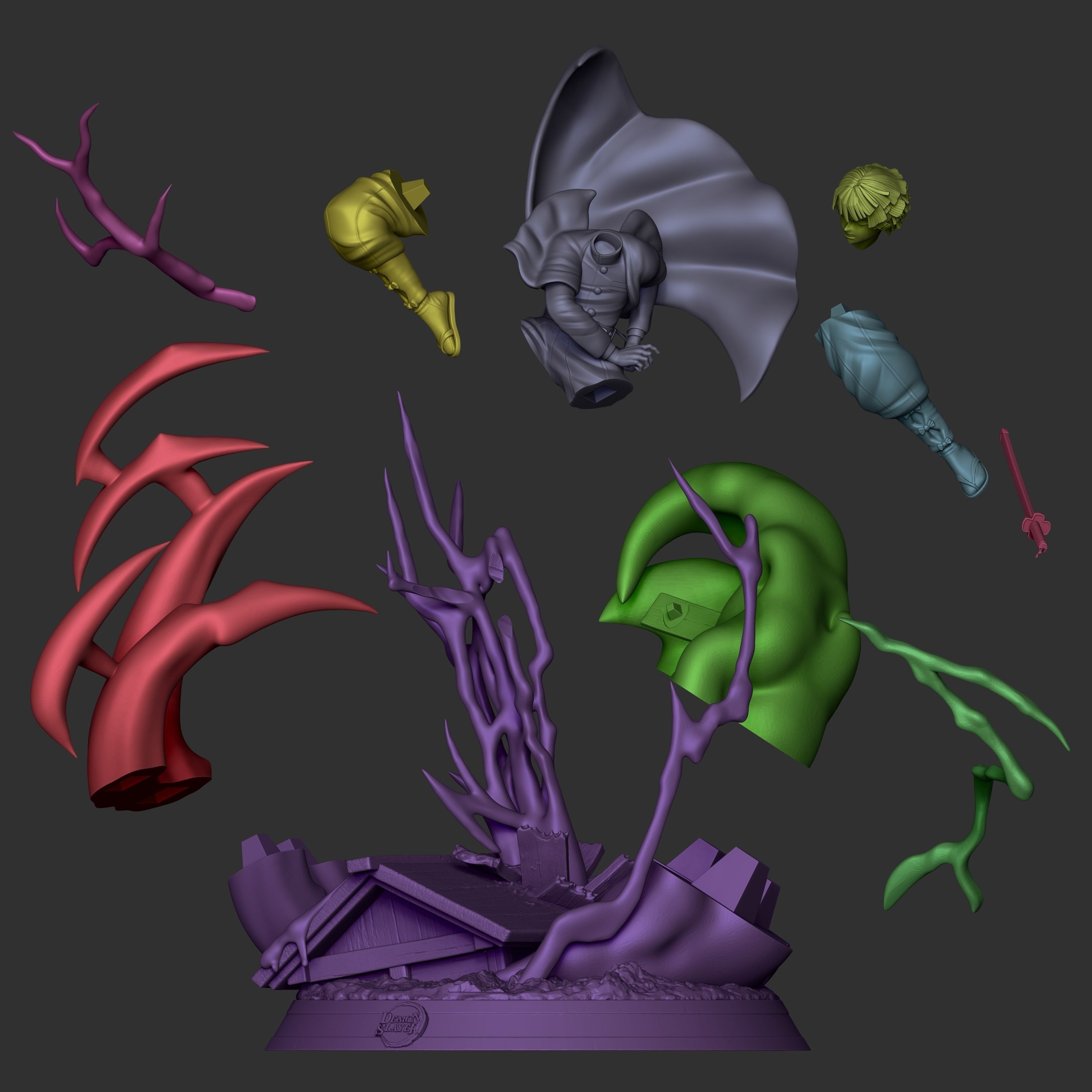 Zenitsu from Kimetsu no Yaiba 3D print model_3