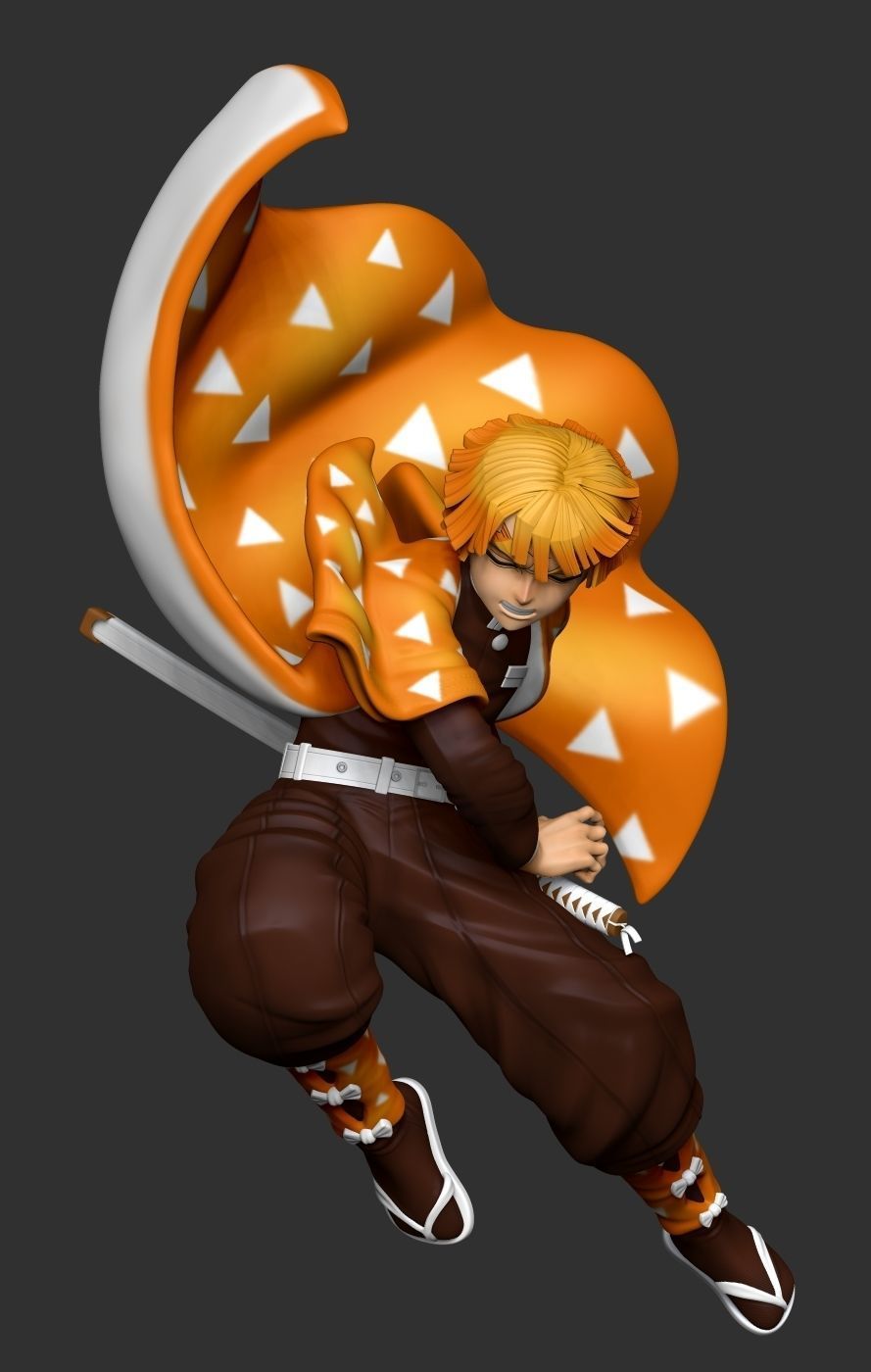 Zenitsu from Kimetsu no Yaiba 3D print model_2