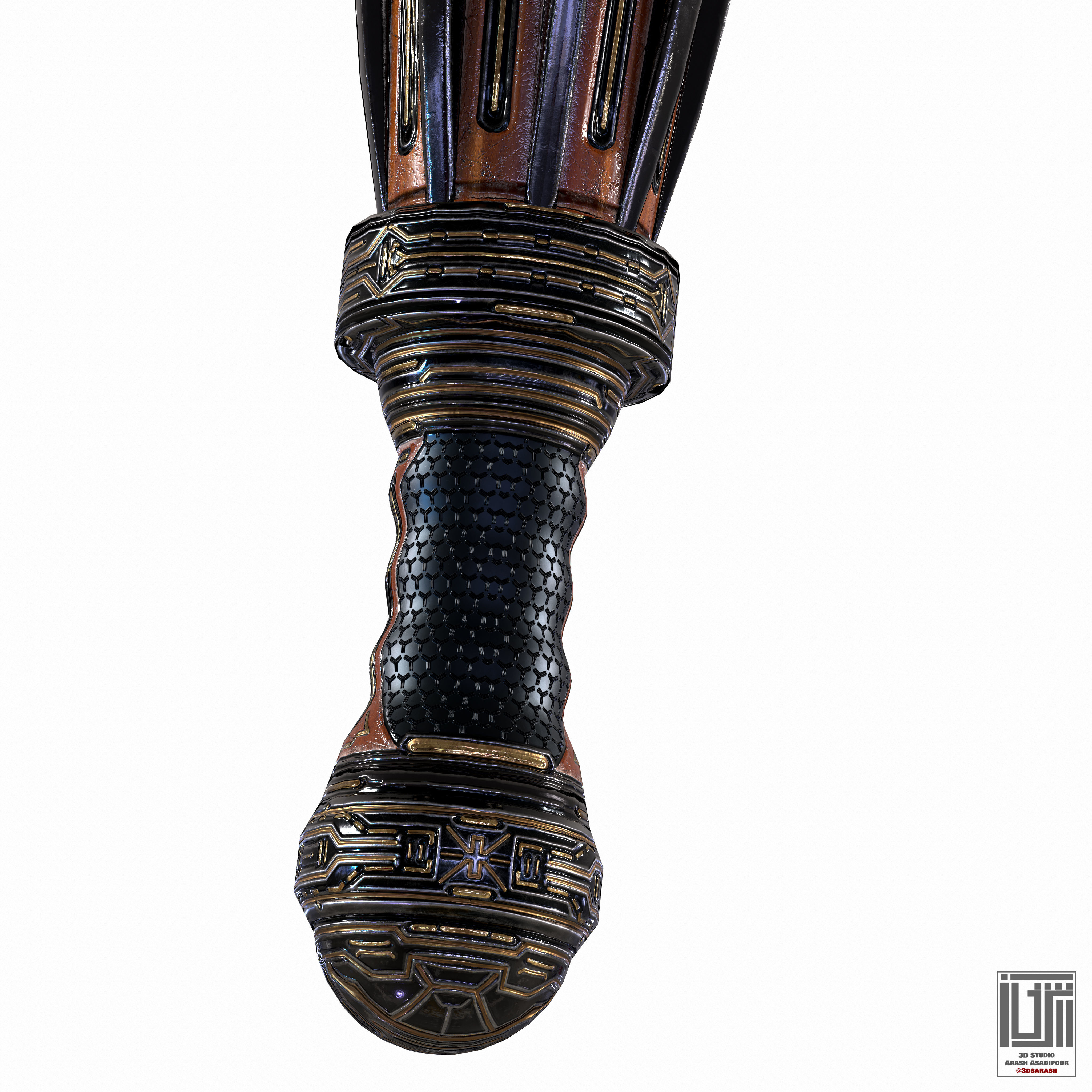 Mace X adamantium sword Low-poly 3D model_3