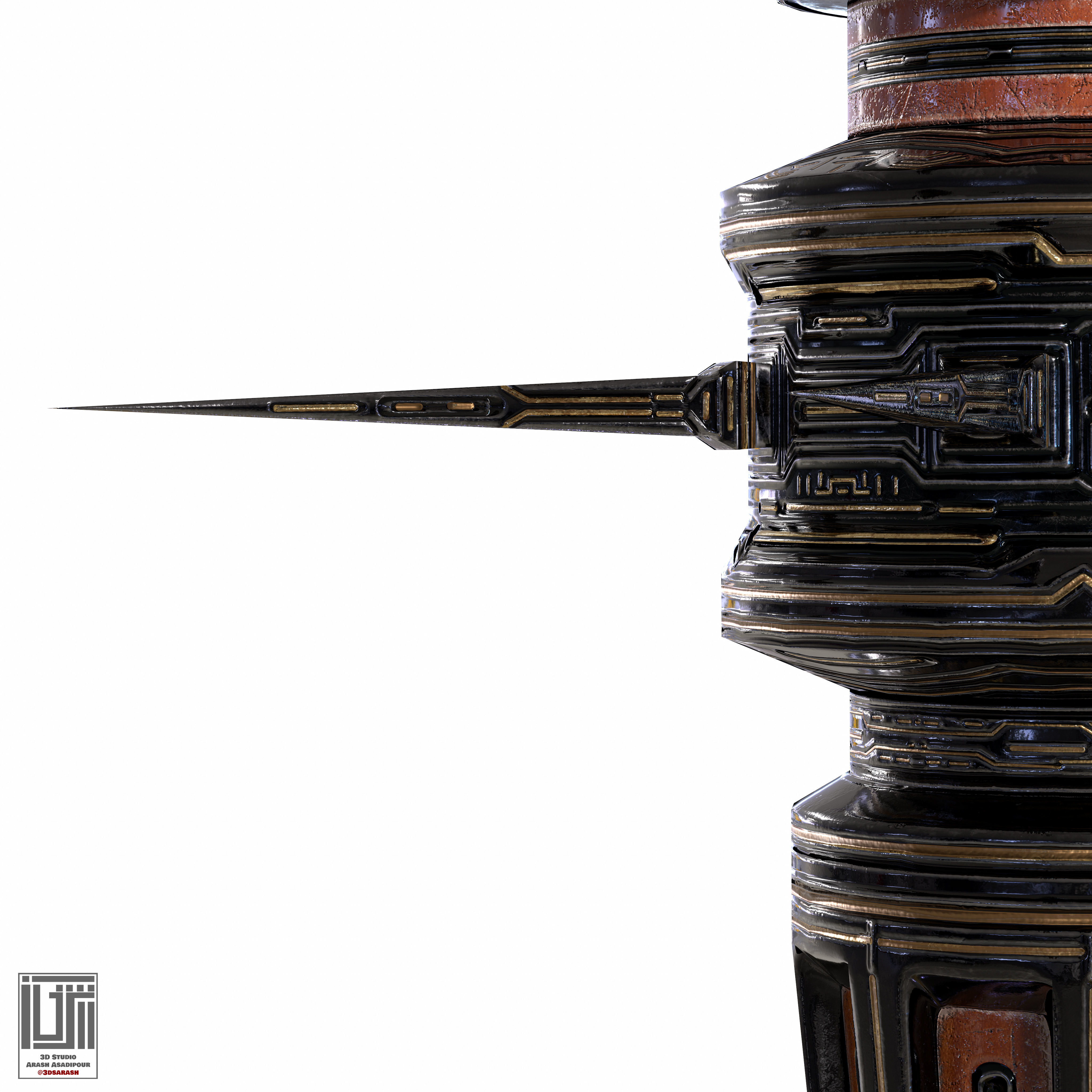 Mace X adamantium sword Low-poly 3D model_1