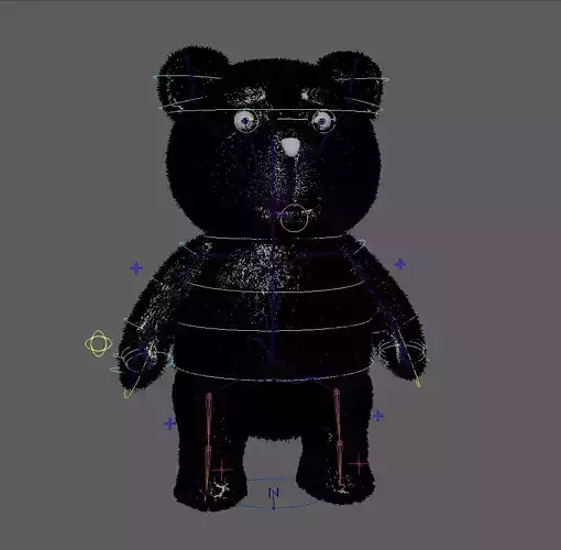 Rigged Teddy Low-poly 3D model
