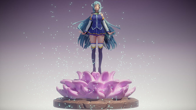 Aqua Model anime - realistic and  NSFW versions 3D print model