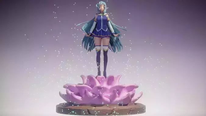 Aqua Model anime - realistic and  NSFW versions 3D print model