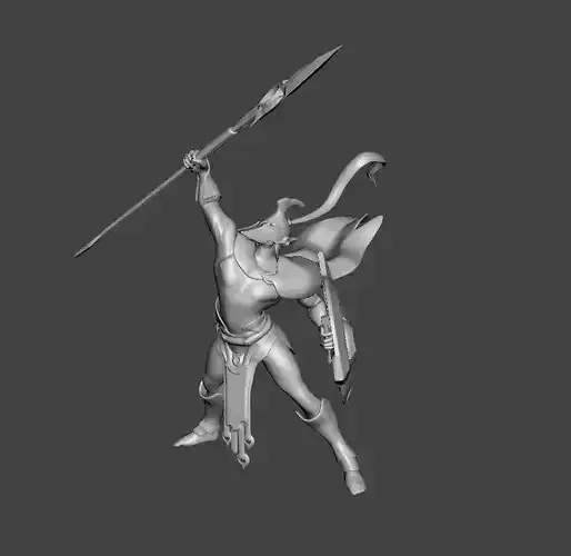 Pantheon 3D Model golden statue 3D print model