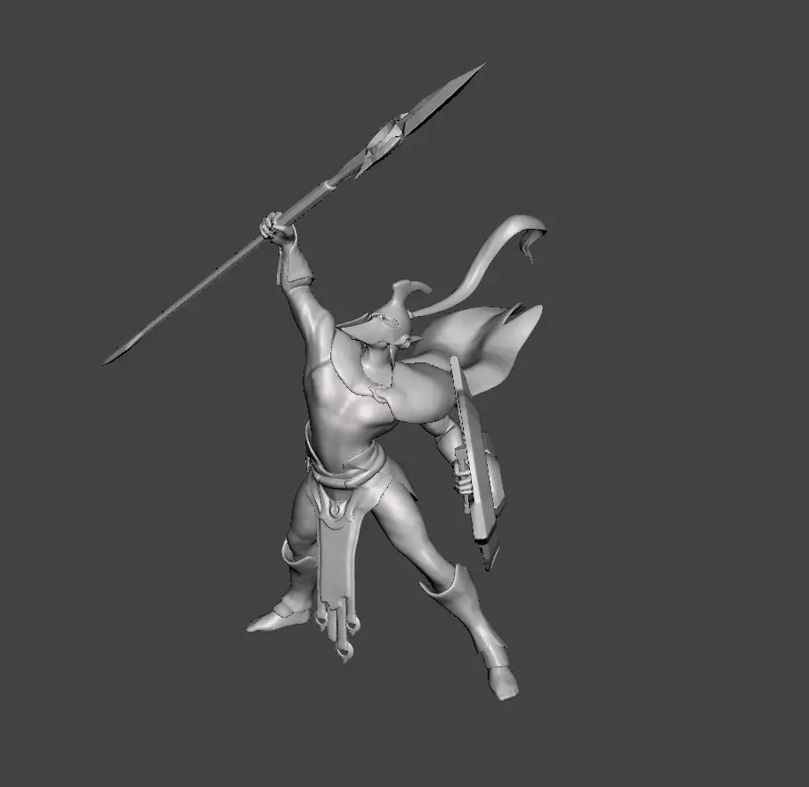 Pantheon 3D Model golden statue 3D print model_0