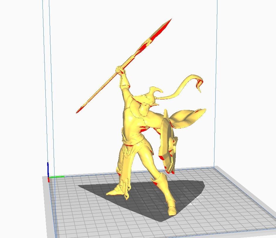 Pantheon 3D Model golden statue 3D print model_2