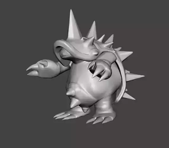 Rammus 3D Model creature with spikes