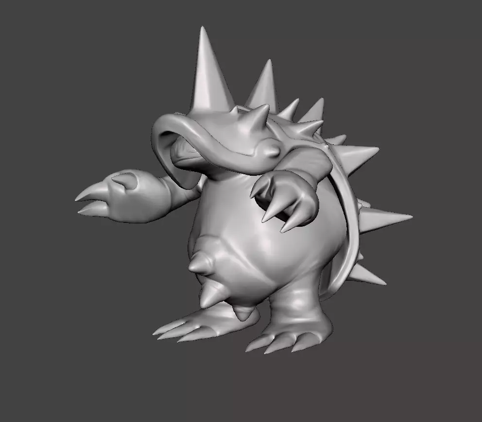 Rammus 3D Model creature with spikes 3D print model