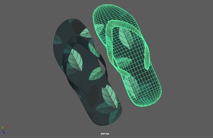 Slippers flip flops 3D model_5