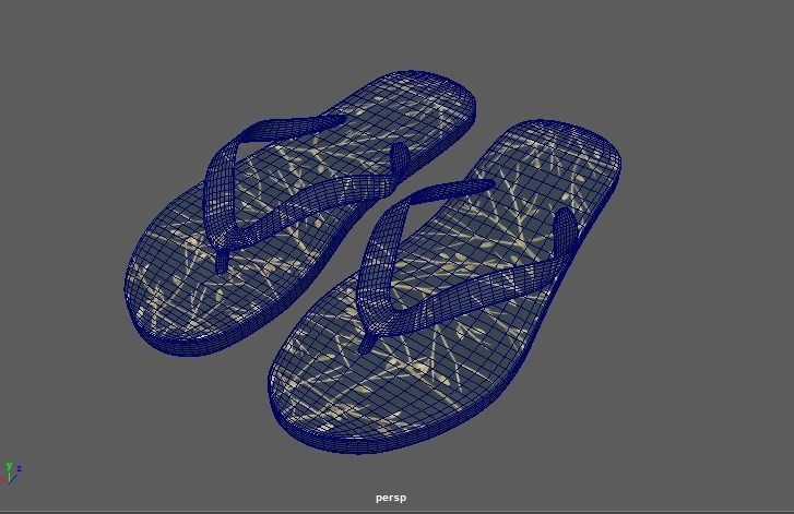 Slippers flip flops 3D model_8