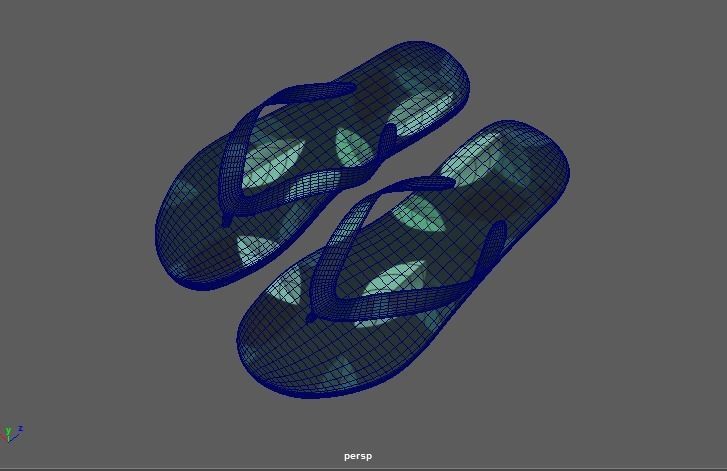 Slippers flip flops 3D model_6