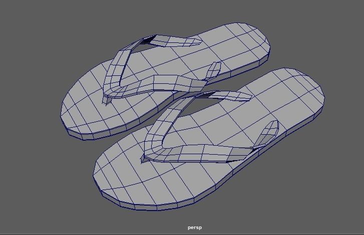 Slippers flip flops 3D model_11