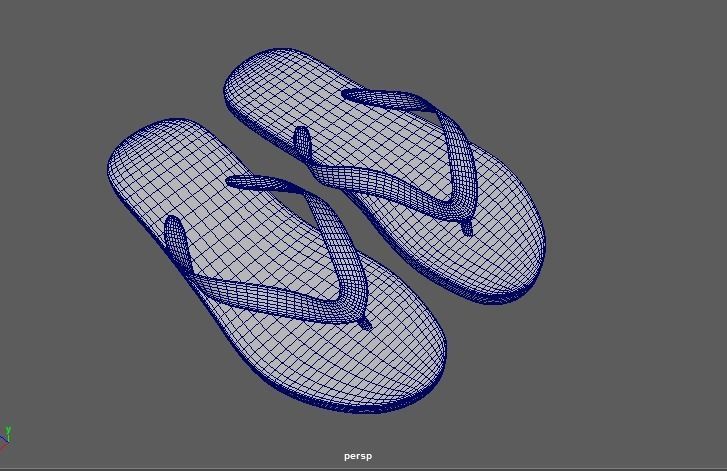 Slippers flip flops 3D model_9