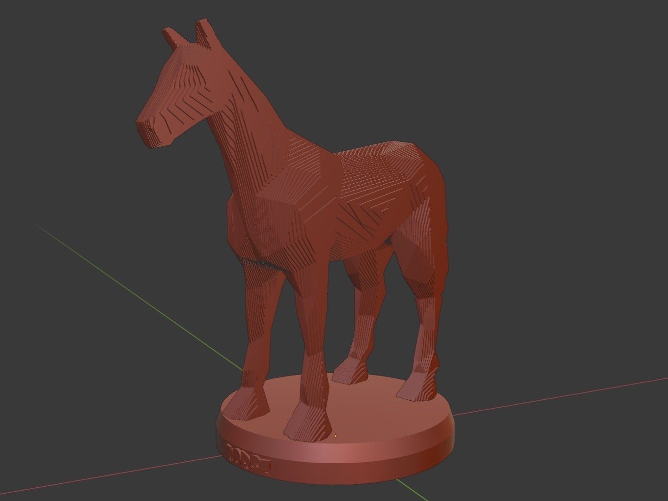 Parametric Horse Low-poly 3D model_9