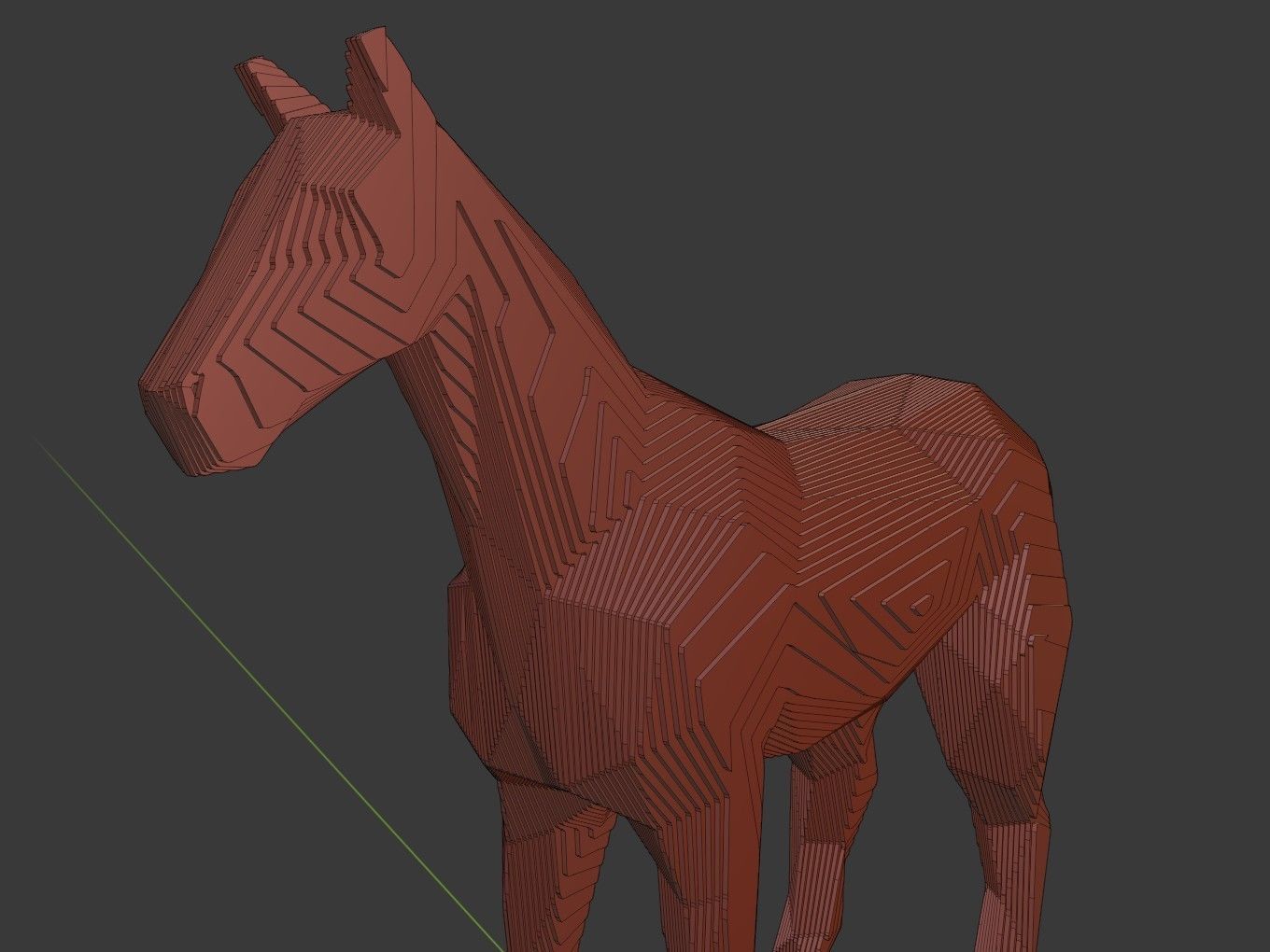Parametric Horse Low-poly 3D model_8