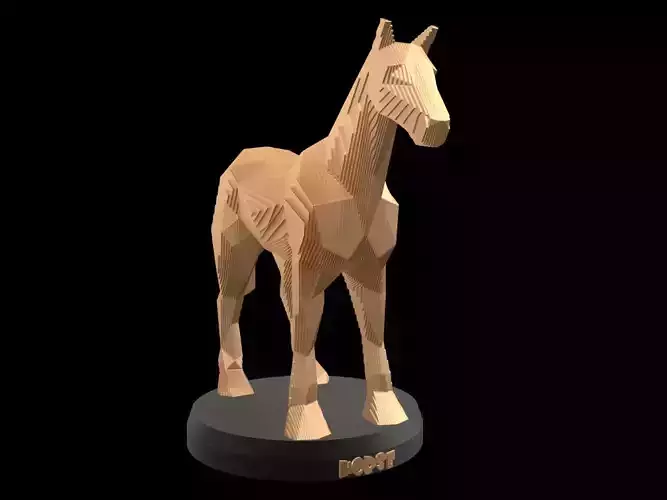 Parametric Horse Low-poly 3D model