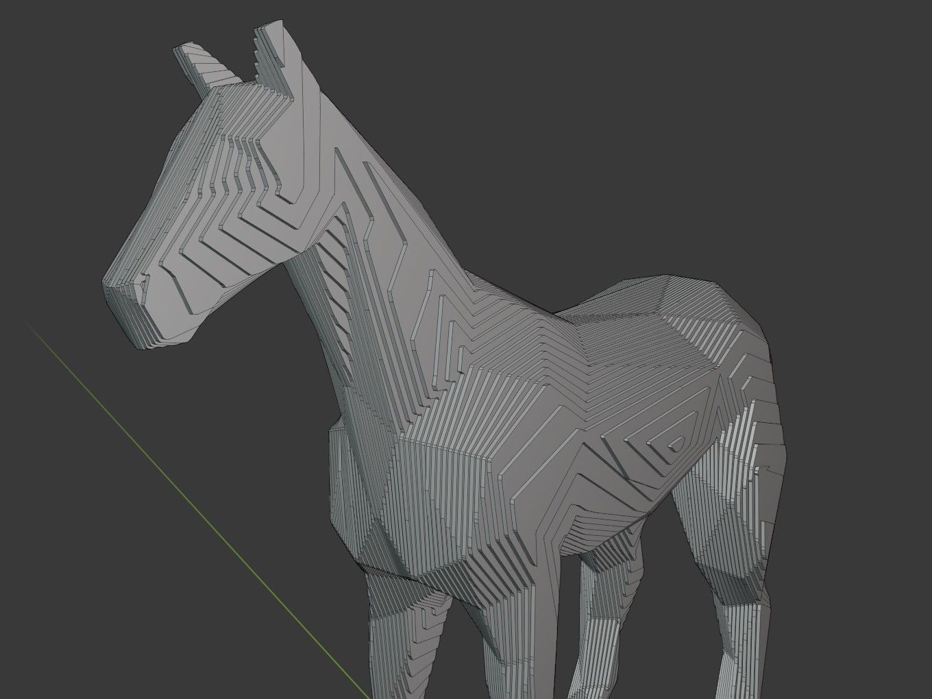 Parametric Horse Low-poly 3D model_7