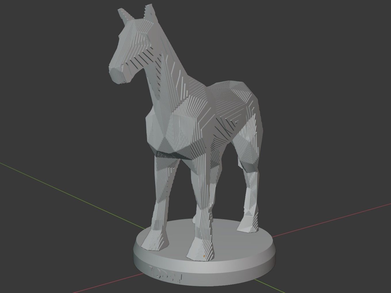 Parametric Horse Low-poly 3D model_6
