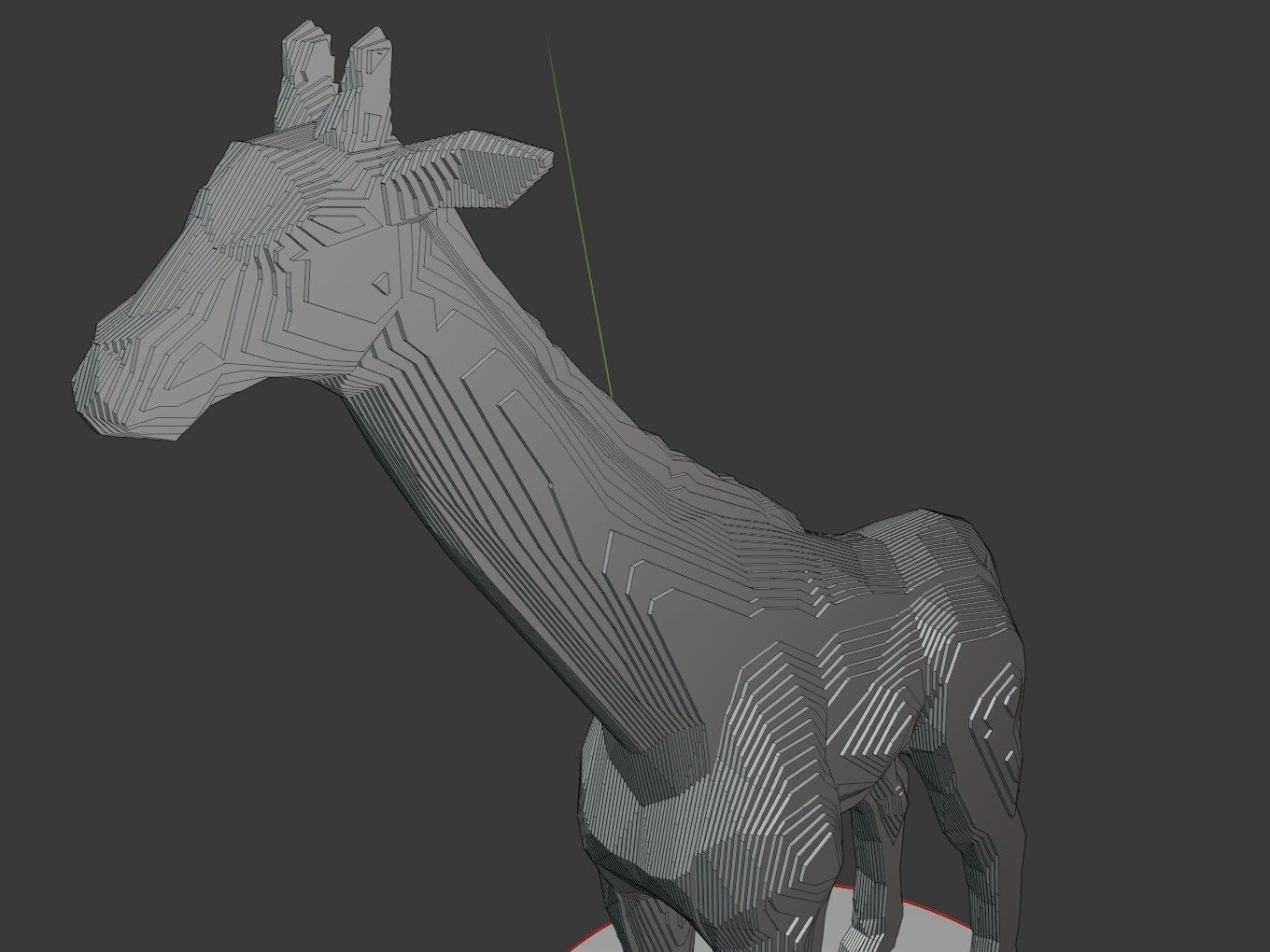 Parametric Giraffe Low-poly 3D model_8