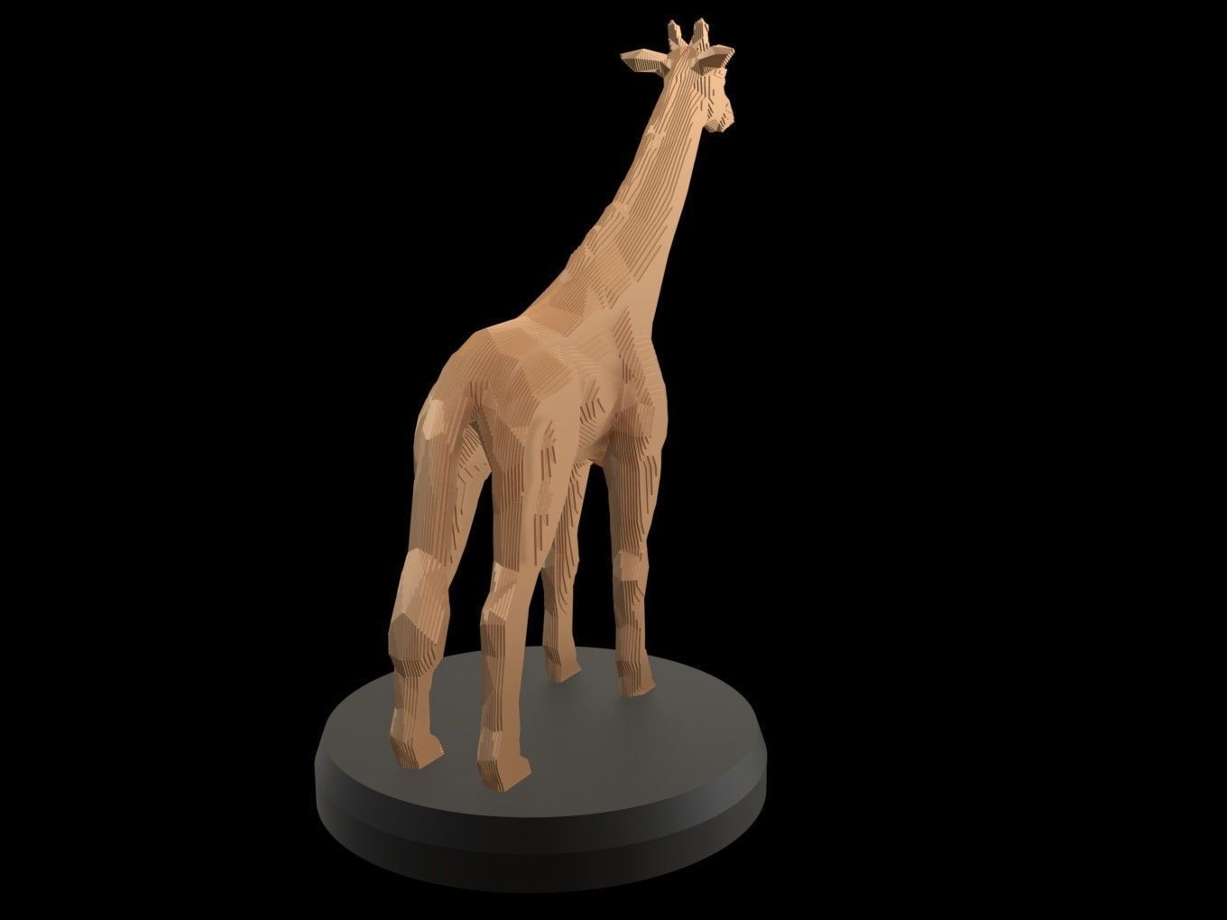 Parametric Giraffe Low-poly 3D model_2
