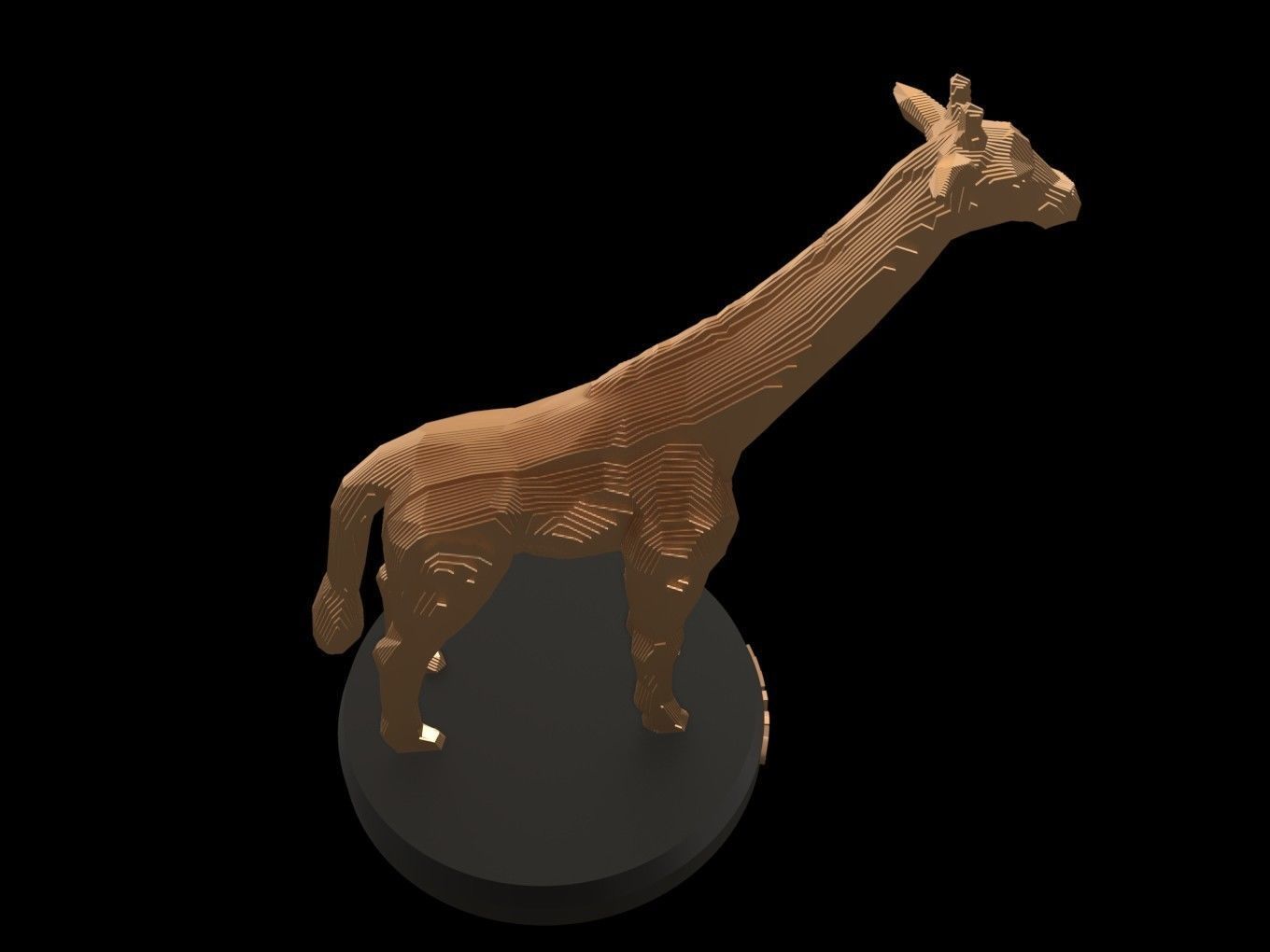 Parametric Giraffe Low-poly 3D model_1