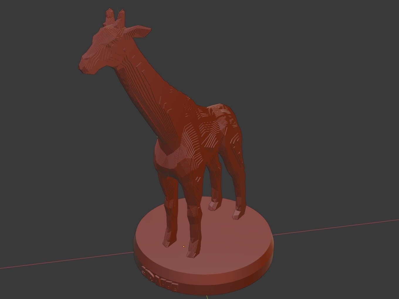 Parametric Giraffe Low-poly 3D model_10