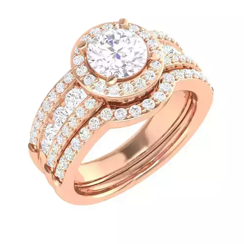 Solitaire Halo Ring - 104091