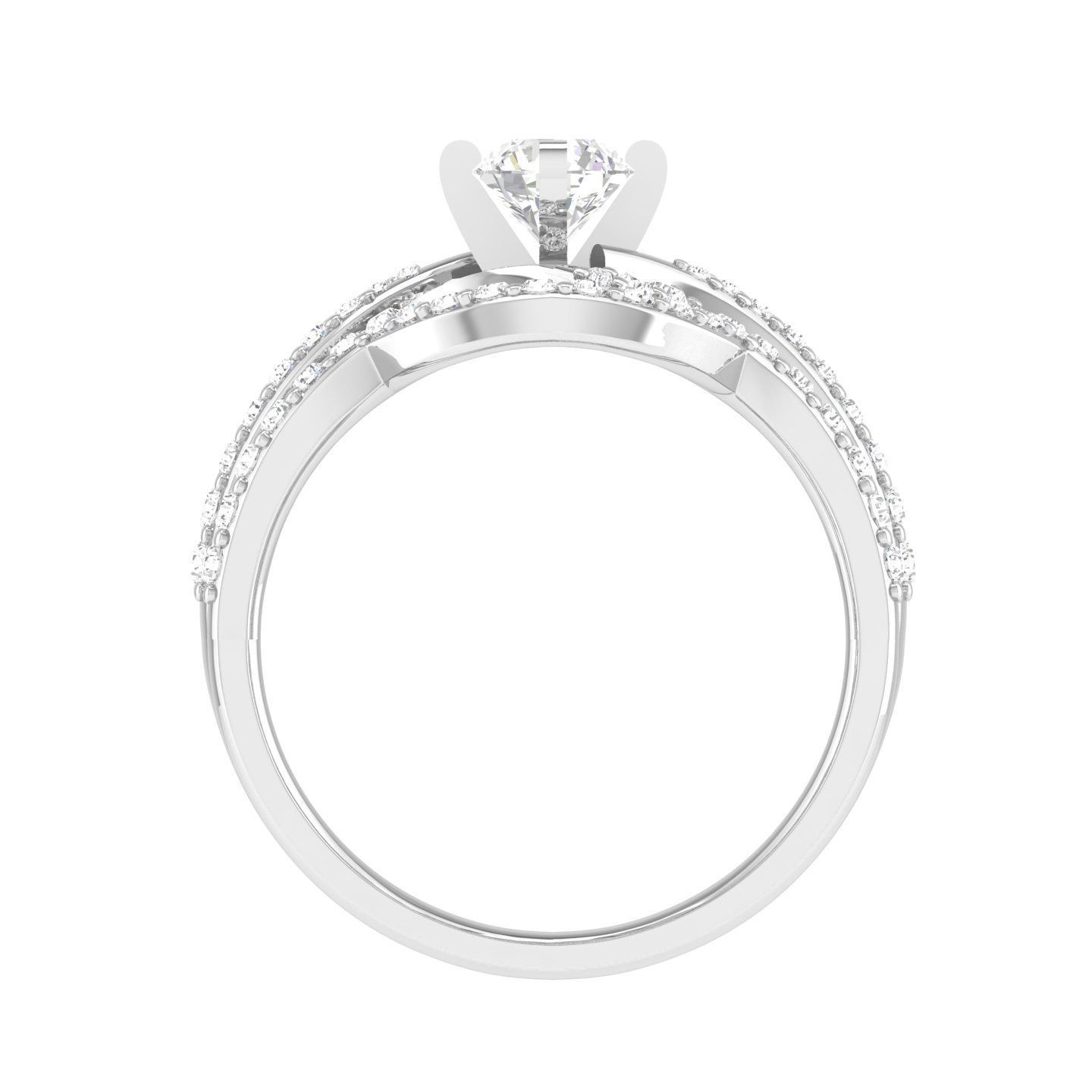 Solitaire Halo Ring - 103721 3D print model_5