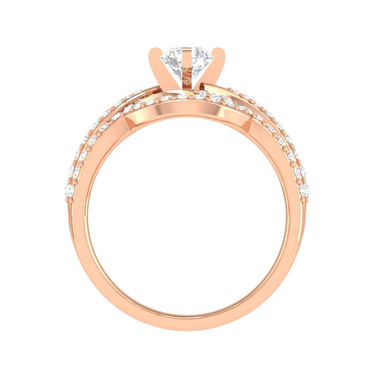 Solitaire Halo Ring - 103721 3D print model_2