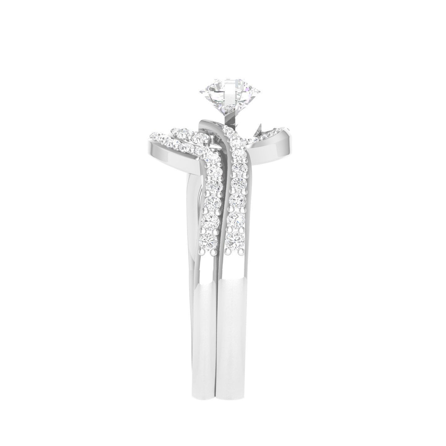 Solitaire Halo Ring - 103721 3D print model_6