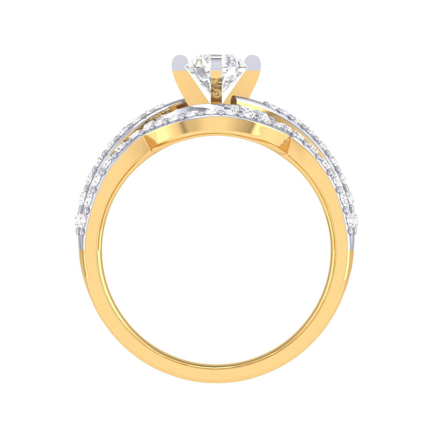 Solitaire Halo Ring - 103721 3D print model_9