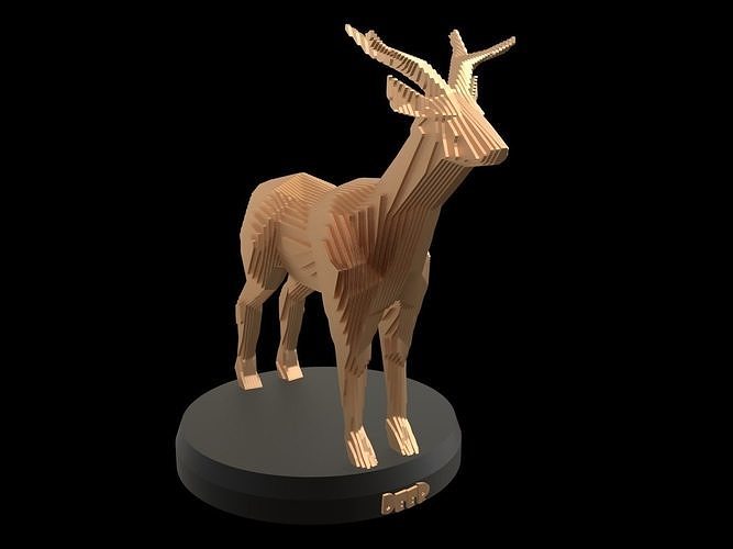 Parametric Deer Low-poly 3D model